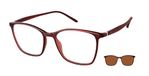 ELLE Decoration Elle Woman Optical Prescription Eyewear Frames voor dames, rood, 52 (M)