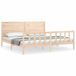 VidaXL Massief houten bed met hoofdeinde
