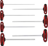 KS Tools 158.5050 ERGOTORQUEplus® T-greep RIBE haakse inbussleutelset, extra lang, 7-dlg M4-M10