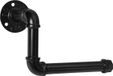 QUVIO Toiletrolhouder - Metaal - Zwart - 10 x 19 x 14 cm