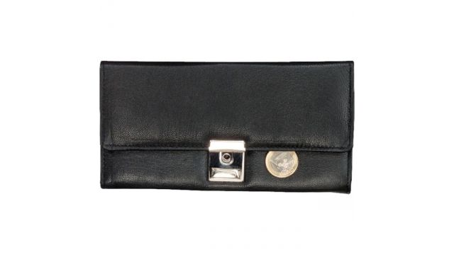 Juscha JU-42064 Portefeuille Alassio Kelner 18,5 X 9,5 Cm Zwart