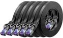 Câble réseau Cat7 câble patch plat - 2 mètre - 10 Gbit/s - 5 pièces - Noir