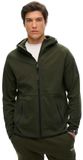 Superdry Tech Hoodie met Logo, Rits en Losse Pasvorm Heren XXL Surplus Goods Olive Green