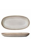 Bloomingville Sandrine Serveerschaal Beige Ovaal Steengoed 42 x 21 cm