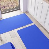 PETTI Artigiani Italiani - Keukentapijt, keukenloper, wasbaar, antislip, keukenloper, eenkleurig, 52 x 100 cm, elektrisch blauw, 100% Made in Italy