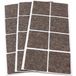 Adsamm 24 x wollen viltglijders, bruin, 50 x 50 mm