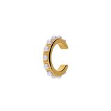 Lucardi Dames Stalen goldplated earcuff parel