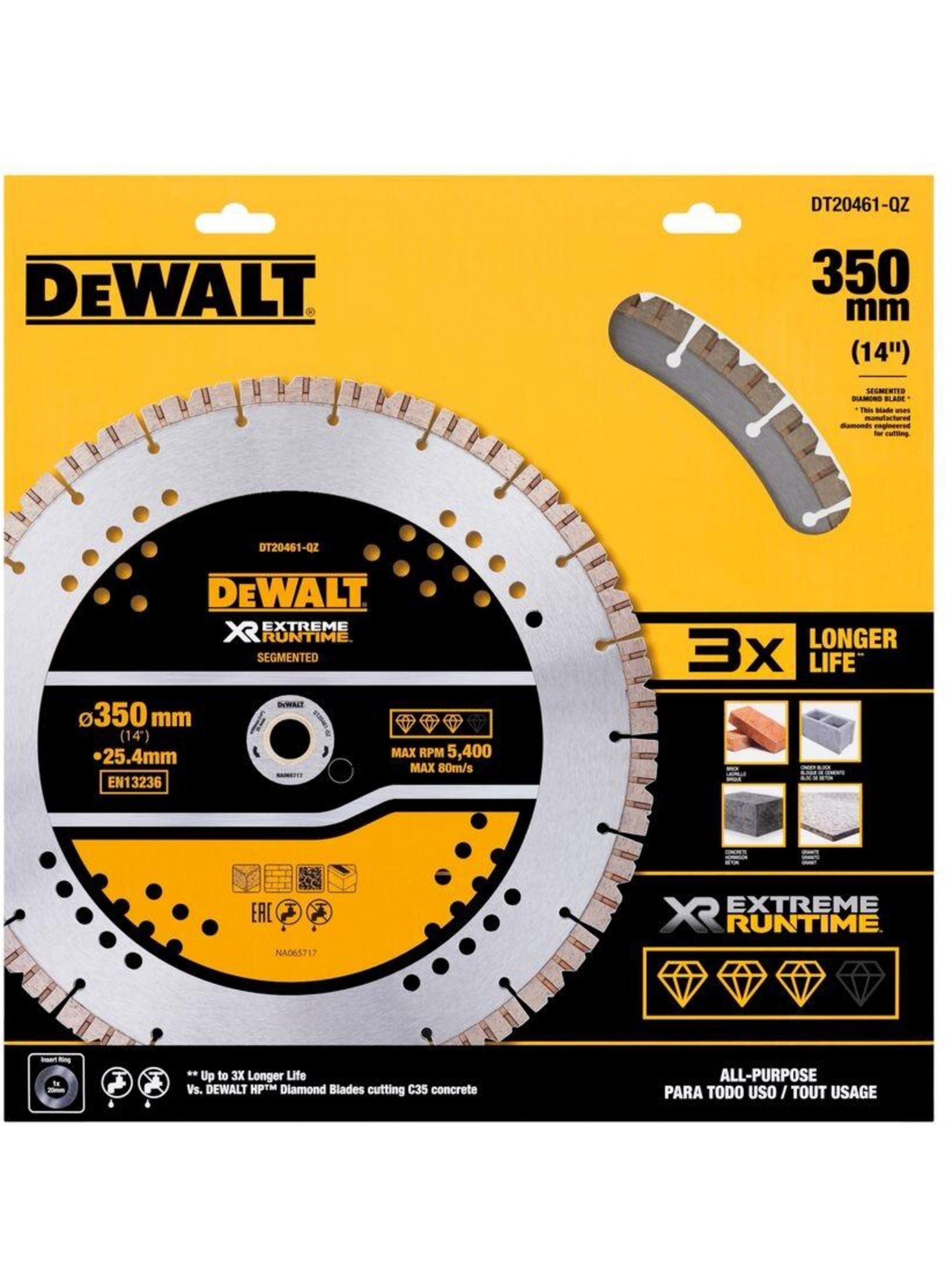 DeWalt Accessoires DeWalt DT20461-QZ Elite Diamantblad | Gesegmenteerd | 355 mm | Extreme Runtime | Universeel
