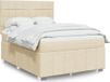 Maison Exclusive - Lit boxspring avec matelas, couleur crème, 140x200 cm, rembourré