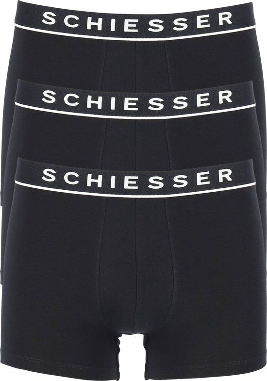 Schiesser 95/5 Organic Heren Shorts - Zwart - 3 pack - Maat XXL