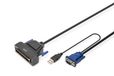 Digitus DS-72212 KVM-kabel Zwart