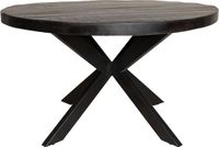 Merkloos StarFurn Eetkamertafel Denver Zwart Ø140cm