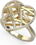 Guess Bague femme or cœur R-14