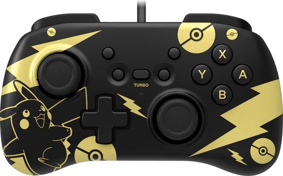 Hori Wired Mini Controller - Pikachu Black + Gold (Nintendo Switch)