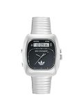 ADIDAS ORIGINALS Analoog horloge 'Retro Wave Three' antraciet / zilver