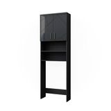 Vicco Irma Wasmachinekast – 64 x 190.5 cm Antraciet Hoogglans