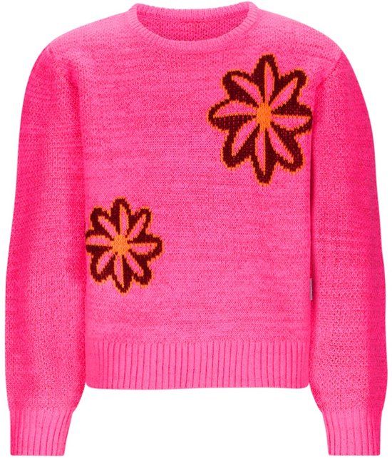 B.Nosy Y509-5336 Meisjes Trui - Maat 98-104 - Sugar Plum - Gebloemd