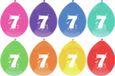 Haza Ballons 7 ans - Anniversaire - 6 pièces - 29 cm - Multi