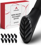 Atacama Rubberen buffers voor asfalt passen op alle wandelstokken, zachte dempende rubberen buffers voor wandelstokken, pads voor trekking-stokken, wandelpaden, wandelpaden, wandelstokken, 10 stuks