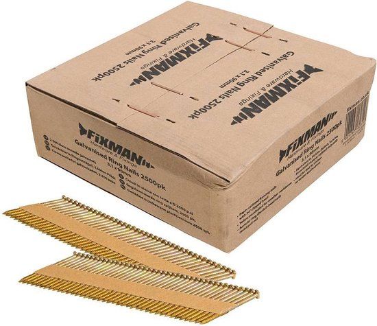 Fixman Gegalvaniseerde Ringnagels - Ø 3.1 x 90 mm - 2500 stuks
