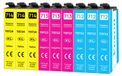 Epson Jeu de cartouches d'encre, modèle T0715, 9 pièces, compatible Epson Stylus D78, D92, SX218, SX410