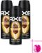 Axe 3 x Deodorant Bodyspray Magnum Gold Caramel Billionaire 150 ml