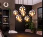 LT-Luce Hanglamp Bubble Shaded 7 Lichts 110cm - Metaal - Oud Zilver