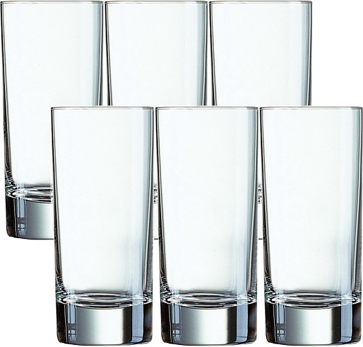 ARCOROC 12x Stuks transparante drinkglazen 220 ml van glas - Waterglazen - Longdrinkglazen