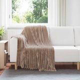 vidaXL - Plaid - Camel - 150 x 130 cm - Fleece