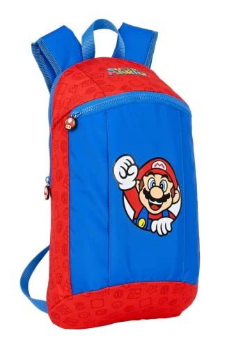 Safta - Mini-rugzak Super Mario 22 x 39 x 10 cm, meerkleurig (612108821)