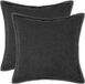vidaXL - Kussensloop - 2 pcs - HOUTEN - Donkergrijs - 35 x 35 cm - Bouclé