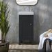 Hudson Reed Aston meuble lave-mains avec lavabo – 40 cm – gris noir – poignée ronde chrome