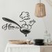 Cuisine Hum Autocollant Mural - 77x104 Cm - Noir