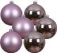 Decoris Boules de Noël - 24 pièces - 6 cm - Lilas Violet - Plastique
