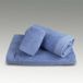 Burrito Blanco 3-delige handdoekenset, bidetdoek 30 x 50 cm, handdoek 50 x 100 cm, douchehanddoek 70 x 140 cm, 100% katoenen badstof, met jacquard-rand, kleur blauw