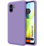 Tumundosmartphone Vloeibare siliconen beschermhoes voor Xiaomi Redmi A1, violet