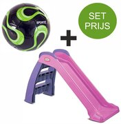 little tikes first slide roze glijbaan + Voetbal