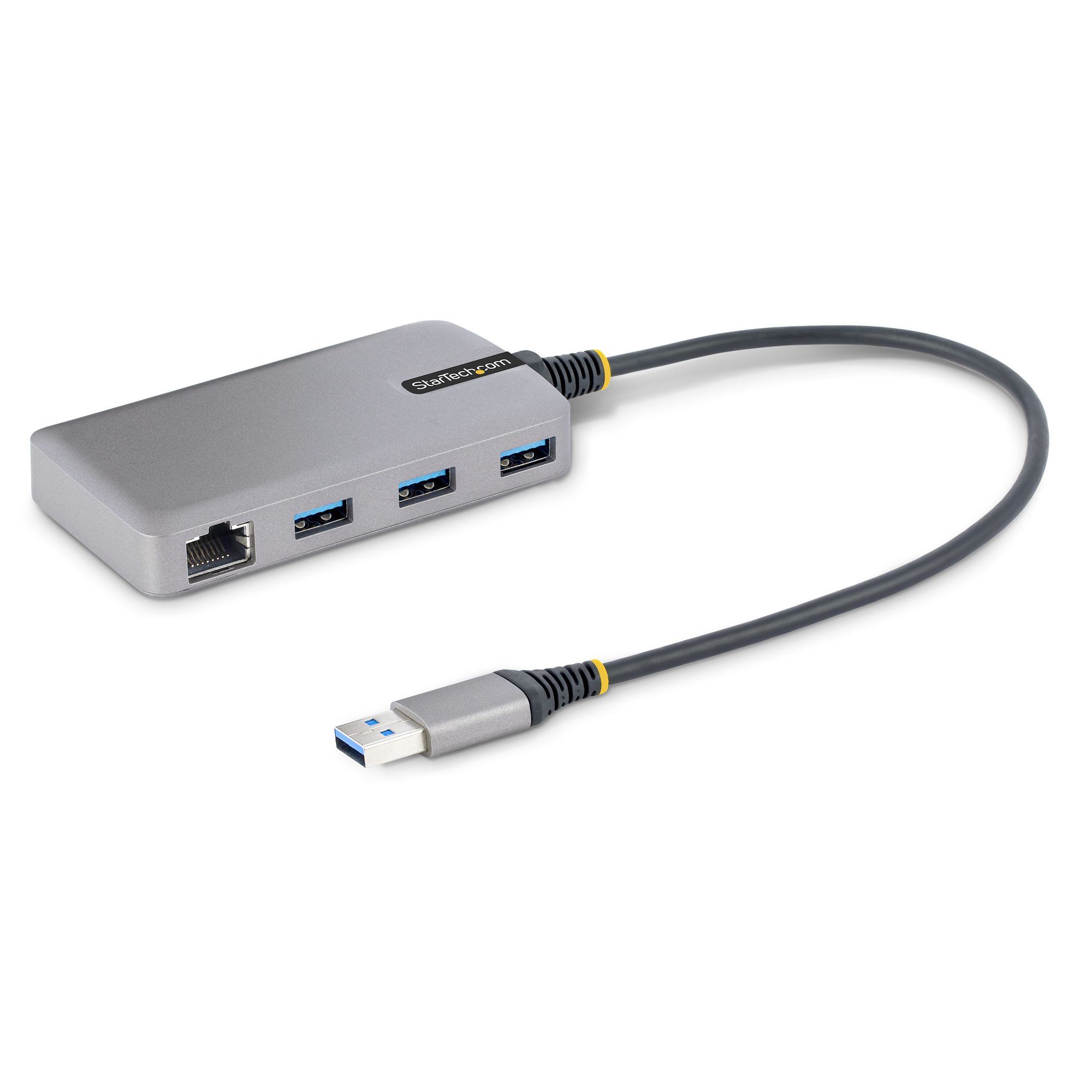 StarTech.com 3-Port USB 3.0 Hub with Gigabit Ethernet - USB-A, RJ45, Bus-Powered
