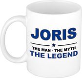 Bellatio Decorations naam cadeau mok - Joris - man myth legend - koffiemok - 300 ml - collega - vaderdag