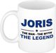 Bellatio Decorations naam cadeau mok - Joris - man myth legend - koffiemok - 300 ml - collega - vaderdag