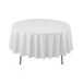 Party Essentials 84WH-3 Beschikbare Op zwaar werk berekende 84“ Ronde Plastic Lijstdeksel/Tafelkleed, Wit