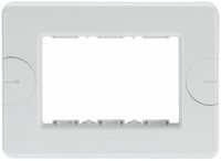 Gewiss COMPACT-AFDEKRAAM - INBOUWRAAM - 3 INZETSTUKKEN - WOLKENWIT - SYSTEM, GW24003