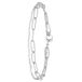 Lucardi Dames Gerecycled stalen armband dubbel - Armband - Staal - Zilverkleurig - 20 cm