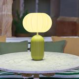 New Garden Rachel 45 - lampe de table rechargeable sur énergie solaire et sur batterie avec télécommande - Ø 27,9 x 44,3 cm - LED RVB + blanc 5W incluse - IP65 - vert olive