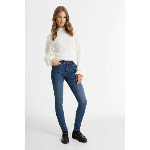 anytime anytime mid rise skinny jeans blauw