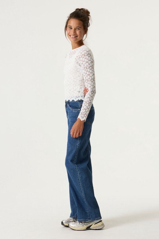 Garcia Annemay Meisjes Wide Fit Jeans Blauw