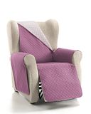 Cardenal Textil RUBI Bankhoes, tweekleurig, omkeerbaar, polyester, 1-zits, ontspanning, zalm, aubergine