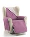 Cardenal Textil RUBI Bankhoes, tweekleurig, omkeerbaar, polyester, 1-zits, ontspanning, zalm, aubergine