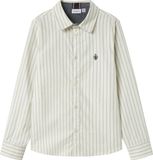NAME IT Jongens NKMNEWSA LS SHIRT NOOS Overhemd - Gestreept - Lange mouw - Klassieke kraag - Borstzak - Katoen - Jet Stream - Maat 110