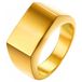 Mendes Jewelry Verguld stalen zegelring - 20mm